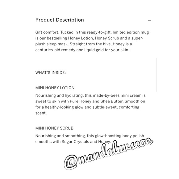 💗VS PINK HONEY BEAUTY MUG 4 PIECE GIFT SET - Picture 6 of 6